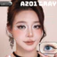 Lens mắt A201 Gray màu xám trắng, không viền, size vừa - thương hiệu LUNA EYES