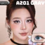 Lens mắt A201 Gray màu xám trắng, không viền, size vừa - thương hiệu LUNA EYES