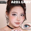 Lens mắt A201 Gray màu xám trắng, không viền, size vừa - thương hiệu LUNA EYES