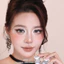 Lens mắt B471 Gray màu xám tự nhiên, viền xám đen, size vừa - thương hiệu LUNA EYES
