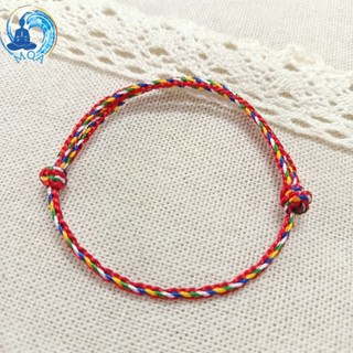 𝗠𝗲𝗶𝗤𝗶𝗻𝗴𝗔𝗿𝘁 [đã xin lộc] Vòng tay chỉ ngũ sắc 2.5 mm dầy đẹp loại tốt, chỉ ngũ sắc đỏ bình an