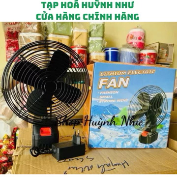 [CHÍNH HÃNG]Quạt Tích Điện Pin 10 Cell Dùng Liên Tục 4h Quạt Pin, Quạt Để Bàn Tích Điện 2 Cấp Độ Gió Siêu Mát.-THHN