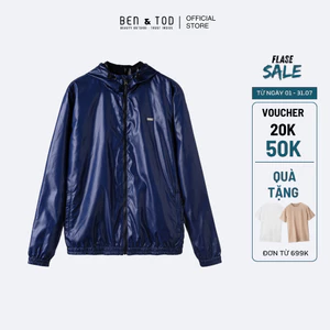 [Sale] Áo khoác nam Ben & Tod RB1150 BD401 chất liệu dù bóng kháng nước cao cấp đứng form nam tính Regular Boxy