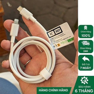 Cáp Sạc Nhanh Cao Cấp C to L Hàng Chuẩn Xuất Đức Chip C94 Công Suất 27W MAX Bọc Dù Siêu Chắc Chắn