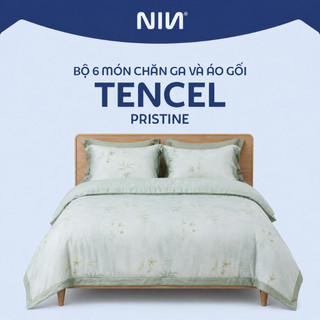 [LỤA TENCEL SIÊU MÁT LẠNH] Bộ 6 món chăn ga gối Tencel Pristine nhiều size 100% tencel chính hãng