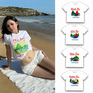 Áo Thun Nam Nữ “ Địa Danh Việt Nam “ Đi Du Lịch Biển Mùa Hè Cotton Co Dãn