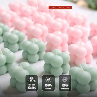 Nến thơm thủ công ONIÕ hình RUBIK BUBBLE, size M, hương thơm tinh dầu, LB-001