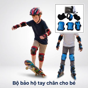 Bộ Bảo Hộ Chân Tay Cao Cấp Cho Bé TỪ (4-10 tuổi) Đi Patin, Trượt Ván, Xe Đạp