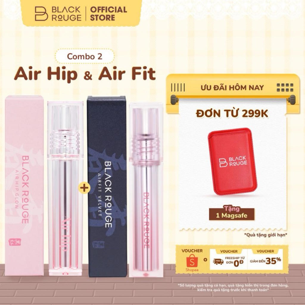 Son Air Fit Velvet Lite + Son Air Hip Glow Tint Back Rouge
