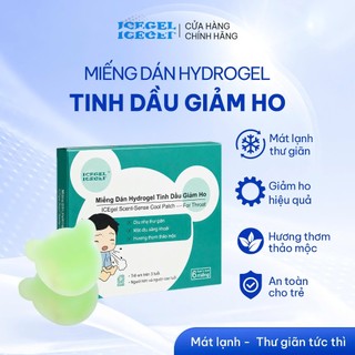 Miếng Dán Hydrogel Giảm Ho Hộp 6 Miếng, Làm Dịu Cổ Họng Chứa Tinh Dầu Thảo Mộc Tự Nhiên, An Toàn Cho Trẻ Em & Người Lớn