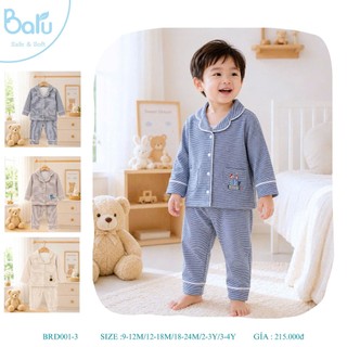 BRP001-3 Bộ pijama dài tay quần dài Baru