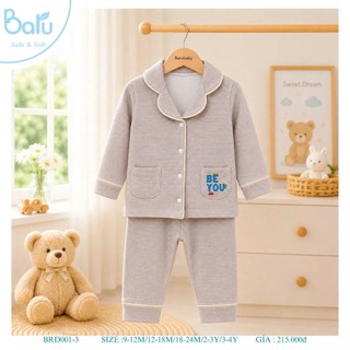 BRP001-3 Bộ pijama dài tay quần dài Baru