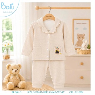 BRP001-3 Bộ pijama dài tay quần dài Baru
