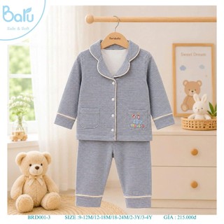 BRP001-3 Bộ pijama dài tay quần dài Baru