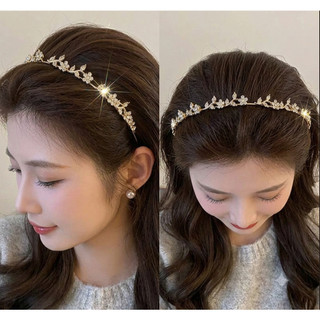 Bờm tóc hạt trai nhân tạo phối đá lượn sóng tiểu thư Chồi accessories - K276