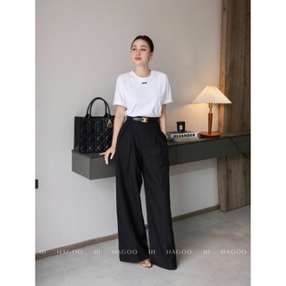 Áo thun tay cộc bấu mí HAGOO phong cách basic dễ phối đồ [A8169]
