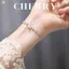 Set vòng tay , dây chuyền bạc cỏ 4 lá Titan đính đá CHERRY JEWELRY phụ kiện thời trang nữ ( kèm Túi giấy + Hộp )