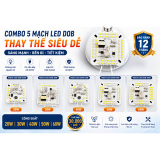 Tiết Kiệm Hơn Khi Mua Combo 5 Mạch LED VUÔNG 20w 30w 40w 50w 60w Giá ưu đãi..!