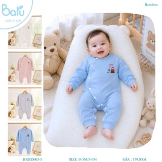 BRBD003-5 Bộ body cài chéo dài tay cho bé