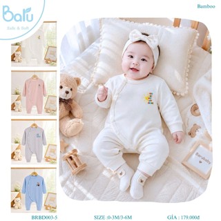 BRBD003-5 Bộ body cài chéo dài tay cho bé