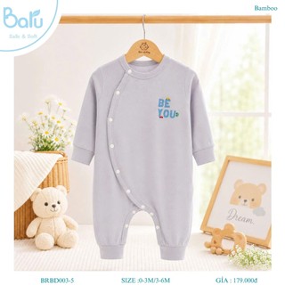 BRBD003-5 Bộ body cài chéo dài tay cho bé