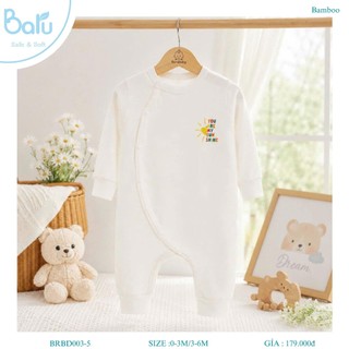 BRBD003-5 Bộ body cài chéo dài tay cho bé