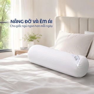 Ruột Gối Ôm Soft Feel NIN House | 35x105cm | Màu Trắng