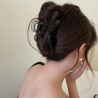 Cặp tóc chéo nhựa đính nơ, kẹp tóc 13cm Chồi accessories phong cách dễ thương cho bạn gái K291