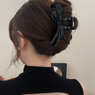 Cặp tóc chéo nhựa đính nơ, kẹp tóc 13cm Chồi accessories phong cách dễ thương cho bạn gái K291