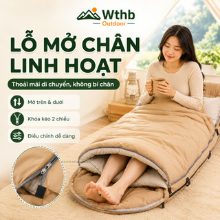 Túi Ngủ Văn Phòng 2in1 Siêu Nhẹ, Gấp Gọn, Giữ Ấm, Chống Thấm, Dùng Cho Du Lịch Cắm Trại Dã Ngoại
