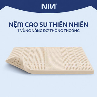 Đệm ngủ - Nệm cao su thiên nhiên NIN House 1m6x2m, 1m8x2m mattress êm ái, thông thoáng, Ice Silk mát, bảo hành 10 năm