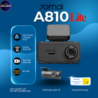 Camera hành trình 70mai 4K A810 Lite chính hãng, bản quốc tế, ghi hình 4K HDR - tương thích 4G