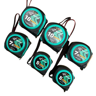 Combo 6 thước mét, thước cuộn GUIXIN bọc cao su chống vỡ 5M, 7,5M, 10M (1 mặt + 2 mặt lỗ ban)