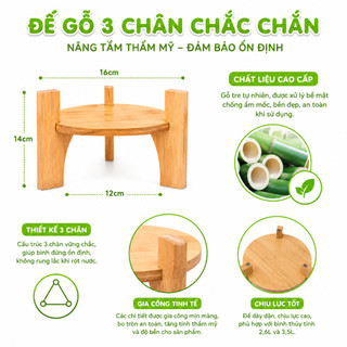 Bình Nước Thủy Tinh Hổ Phách Kèm Kệ Gỗ GD25 - Bình Đựng Nước Thủy Tinh Chịu Nhiệt Họa Tiết Con Hươu