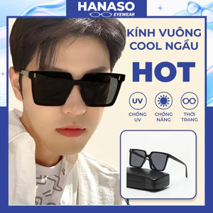 Mắt kính râm mát nữ nam chống tia UV bảo vệ mắt,kính mắt râm mát không độ dáng vuông cool ngầu gọng nhựa bền nhẹ 324