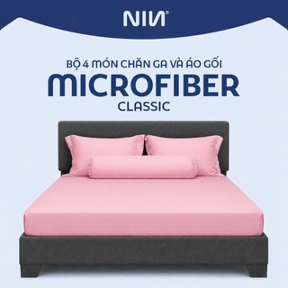 Bộ Drap, Áo Gối NIN House Classic Mẫu 2025| Đủ Màu | Nhiều Kích Thước | Chất Liệu Cotton Nhung