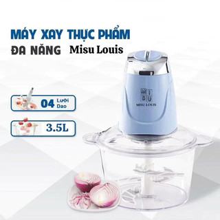 Máy Xay Thực Phẩm Đa Năng MISU LOUIS Cối Thủy Tinh 3.5L, Công Suất 500W Máy Xay Thịt Xay Sinh Tố Củ Quả