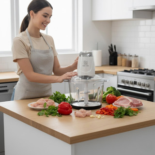 Máy Xay Thực Phẩm Đa Năng MISU LOUIS Cối Thủy Tinh 3.5L, Công Suất 500W Máy Xay Thịt Xay Sinh Tố Củ Quả
