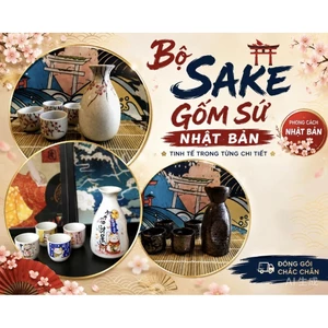 Bộ bình ly gốm sứ uống sake bình 180ml/300ml