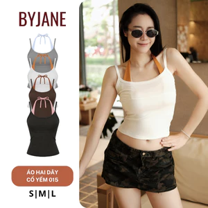Áo Hai Dây Cổ Yếm Nữ Ôm Body BYJANE – Tanktop Basic Co Giãn 4 Chiều Hot Trend - 015