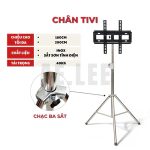 Chân Tivi Inox / Sắt Cao Cấp - Chân Chạc 3, Giá Treo TV 32 - 65 inch, Cao 1m8 / 2m - AE.LEE
