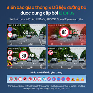 Camera hành trình 4K A800SE SpeedEye - Độ nét 4K, cảnh báo tốc độ giới hạn, cảnh báo biển báo