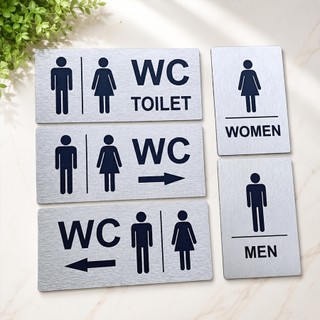 Bảng Alu WC - Bảng Toilet Alu Decor Dán Tường Trang Trí Cửa Nhà Vệ Sinh Nam Nữ