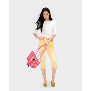 Quần lửng thun EAGER chất thun phối bèo co giãn tôn dáng ZURI PANTS