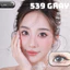 Lens mắt 539 Gray màu xám nâu vân tia tự nhiên, size nhỏ - thương hiệu LUNA EYES