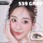 Lens mắt 539 Gray màu xám nâu vân tia tự nhiên, size nhỏ - thương hiệu LUNA EYES