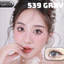 Lens mắt 539 Gray màu xám nâu vân tia tự nhiên, size nhỏ - thương hiệu LUNA EYES