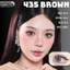 Lens mắt FD-435 Brown màu nâu vàng vân tia nổi bật, có viền, size lớn - brand LUNA EYES