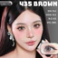 Lens mắt FD-435 Brown màu nâu vàng vân tia nổi bật, có viền, size lớn - brand LUNA EYES