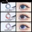 Lens mắt HC808 Blue màu xanh filter đối xứng không viền, size lớn - thương hiệu LUNA EYES
